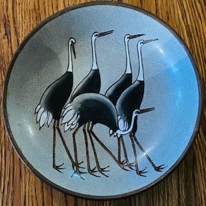 Nora Fenton Vintage Design Hong Kong Heron Brass Dish